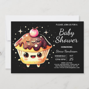 Schattige Online Kleine Muffin Boy Baby shower Kaart