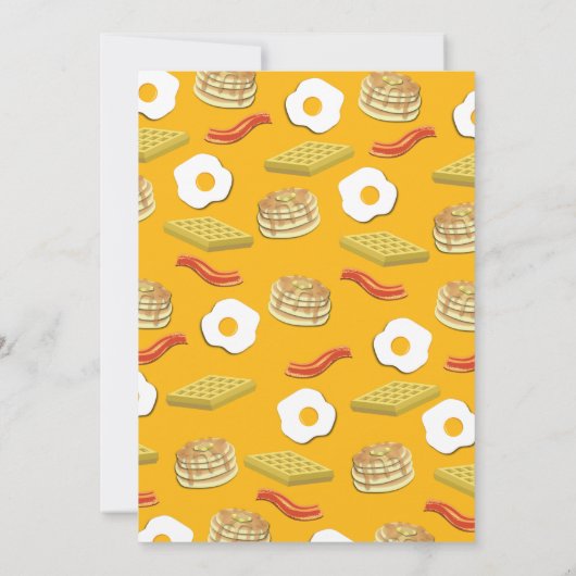 Schattige ontbijt brunch Kinder 1e verjaardagsfees Kaart (Achterkant)