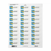 Schattige Ontbijt Eten koffie & toast adresetikett Etiket (Full Sheet)