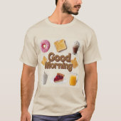 Schattige ontbijt Goedemorgen T-shirt (Voorkant)