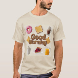 Schattige ontbijt Goedemorgen T-shirt
