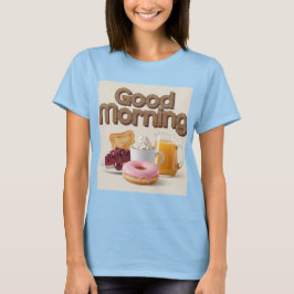 Schattige ontbijt Goedemorgen T-shirt
