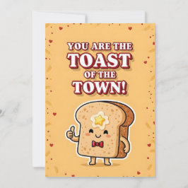 Schattige ontbijt grap - Jij bent de toast van de  Bedankkaart