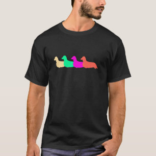 Schattige ontwerp langharige teckel liefhebber ges t-shirt