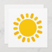 Schattige ontwerp van de zonillustratie kaart (Voorkant / Achterkant)