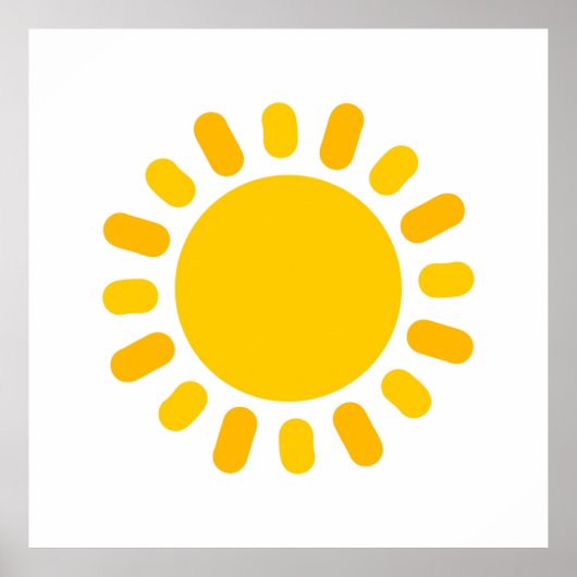 Schattige ontwerp van de zonillustratie poster (Voorkant)