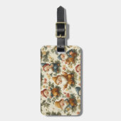 Schattige ontwerp van kabouter en bloemen bagagelabel (Voorkant verticaal)