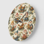 Schattige ontwerp van kabouter en bloemen grote klok (Hoek)