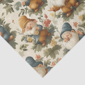 Schattige ontwerp van kabouter en bloemen tissuepapier (Detail)