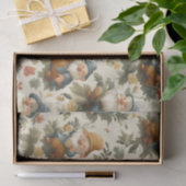 Schattige ontwerp van kabouter en bloemen tissuepapier (Geschenk)