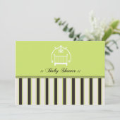 Schattige Ontwerper Baby shower Uitnodiging : 02 (Staand voorkant)