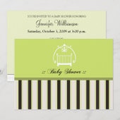 Schattige Ontwerper Baby shower Uitnodiging : 02 (Voorkant / Achterkant)