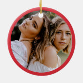 Schattige Onze eerste kerst als mevrouw en mevrouw Keramisch Ornament (Achterkant)