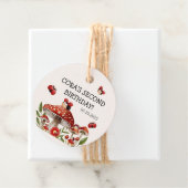 Schattige onze kleine lieveheersbeestje verjaardag bedankjes labels (In situ)