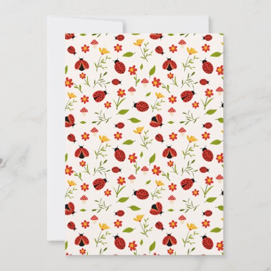 Schattige onze kleine lieveheersbeestje verjaardag kaart (Achterkant)