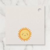 Schattige Onze Kleine Sunshine Boho Sun Baby showe Bedankjes Labels (Achterkant)