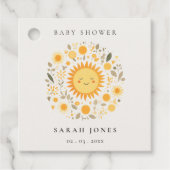 Schattige Onze Kleine Sunshine Boho Sun Baby showe Bedankjes Labels (Voorkant)