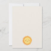 Schattige Onze Kleine Sunshine Boho Sun Baby showe Bedankkaart (Achterkant)