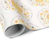 Schattige Onze Kleine Sunshine Boho Sun Baby showe Cadeaupapier (Rol Hoek)