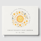 Schattige Onze Kleine Sunshine Boho Sun Baby showe Gastenboek (Voorkant)