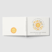 Schattige Onze Kleine Sunshine Boho Sun Baby showe Gastenboek (Volledig)