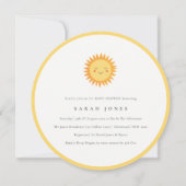 Schattige Onze Kleine Sunshine Boho Sun Baby showe Kaart (Achterkant)