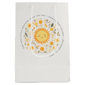 Schattige Onze Kleine Sunshine Boho Sun Baby showe Medium Cadeauzakje (Achterkant)