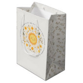 Schattige Onze Kleine Sunshine Boho Sun Baby showe Medium Cadeauzakje (Achterkant Gekanteld)