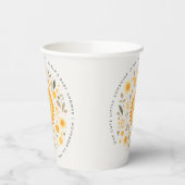 Schattige Onze Kleine Sunshine Boho Sun Baby showe Papieren Bekers (Links)