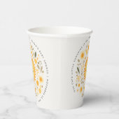 Schattige Onze Kleine Sunshine Boho Sun Baby showe Papieren Bekers (Rechts)