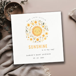 Schattige Onze Kleine Sunshine Boho Sun Baby showe Servet