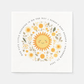 Schattige Onze Kleine Sunshine Boho Sun Baby showe Servet (Voorkant)