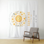 Schattige Onze Kleine Sunshine Boho Sun Baby showe Wandkleed (In situ)