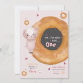 Schattige "ONZE KLEINE VARKEN" | "Liefde & Bagels" Kaart (Voorkant)