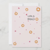 Schattige "ONZE KLEINE VARKEN" | "Liefde & Bagels" Kaart (Achterkant)