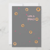 Schattige "ONZE KLEINE VARKEN" | "Liefde & Bagels" Kaart (Achterkant)