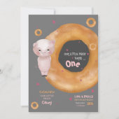 Schattige "ONZE KLEINE VARKEN" | "Liefde & Bagels" Kaart (Voorkant)