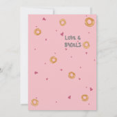 Schattige "ONZE KLEINE VARKEN" | "Liefde & Bagels" Kaart (Achterkant)