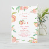 Schattige Onze kleine zoete perzik is een verjaard Kaart (Staand voorkant)