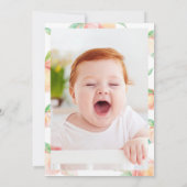 Schattige Onze kleine zoete perzik is een verjaard Kaart (Achterkant)