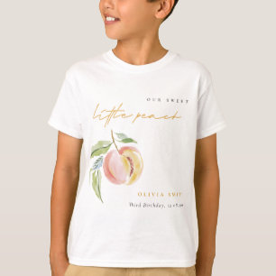 Schattige Onze Kleine Zoete Perzik Waterverf Verja T-shirt
