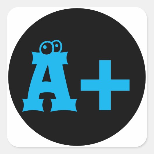 schattige oogbollen A+ TACHER-beloning Square Stic Vierkante Sticker (Voorkant)