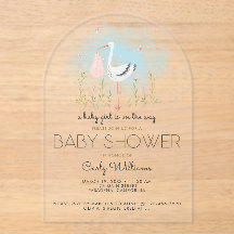 Schattige ooievaars Baby shower