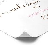 Schattige ooievaarsmeisje poster (Hoek)