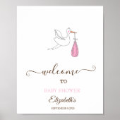 Schattige ooievaarsmeisje poster (Voorkant)