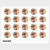 Schattige oorschelp ronde sticker (Vel)