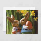 Schattige Oost-Briefkaart met konijnen Briefkaart (Voorkant / Achterkant)