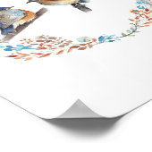 Schattige oostelijke Bluebird Couple Art Print (Hoek)