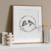 Schattige oostelijke Bluebird Couple Art Print