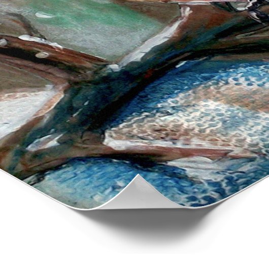 Schattige oostelijke Bluebird Winter Art Print (Hoek)